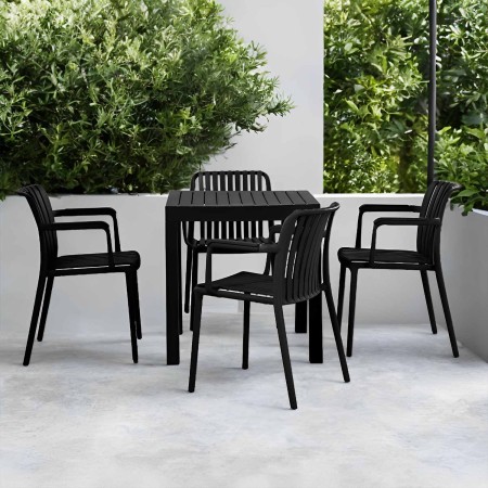 Silla Negra Maracay Reposabrazos - Estilo y Durabilidad - UKUKHOME.com