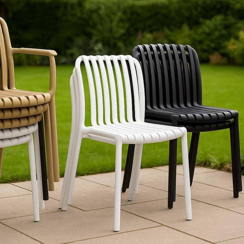 Silla Moderna Blanca para Exterior e Interior | Diseño y Comodidad