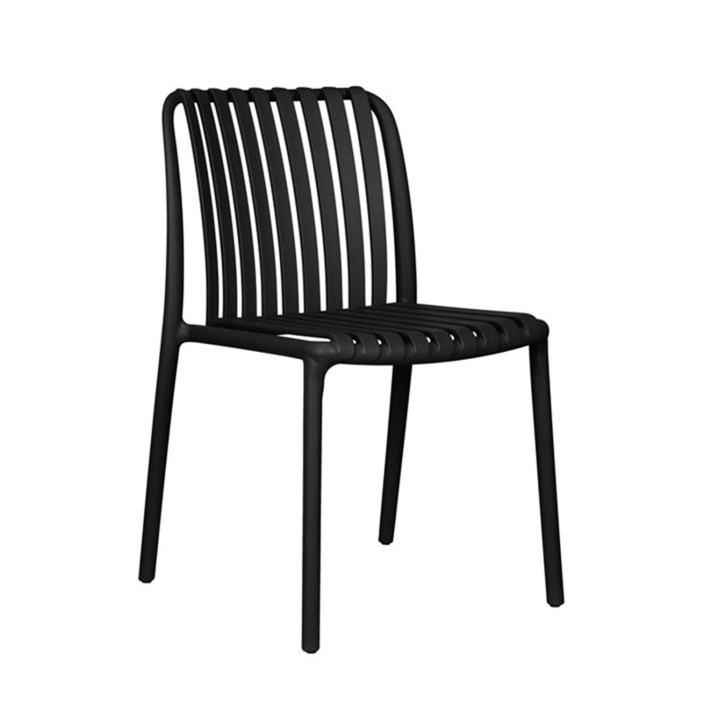 Silla Moderna Negra para Exterior e Interior | Diseño y Comodidad