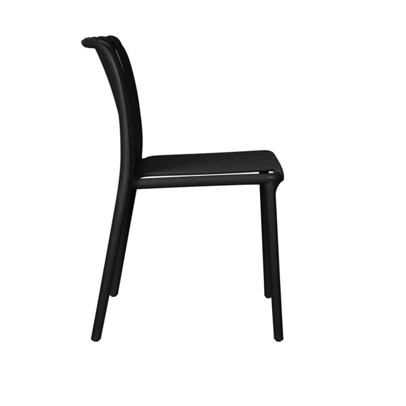 Silla Moderna Negra para Exterior e Interior | Diseño y Comodidad