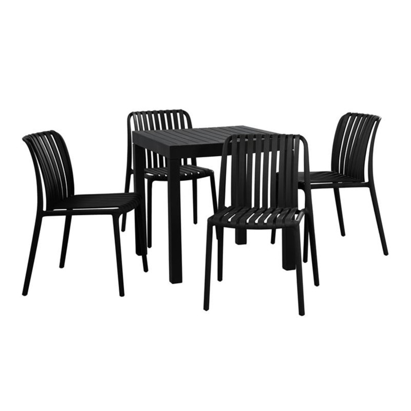 Silla Moderna Negra para Exterior e Interior | Diseño y Comodidad