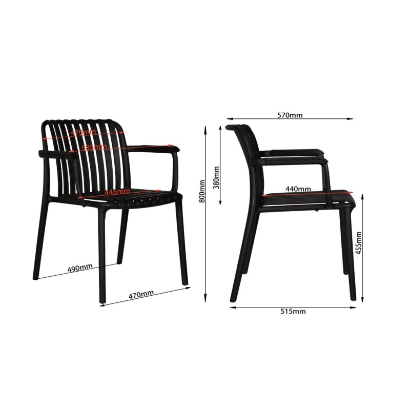Silla Blanca Maracay Reposabrazos - Estilo y Durabilidad  UKUKHOME.com