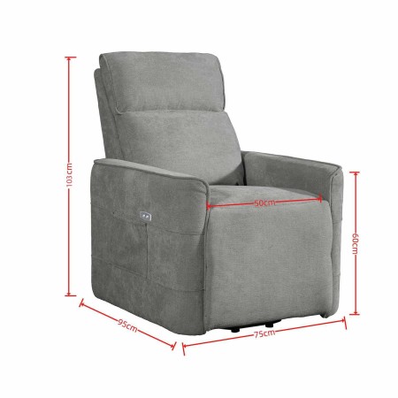 Sillón Relax Eléctrico Power Lift Gris | Comodidad Asistida UKUKHOME