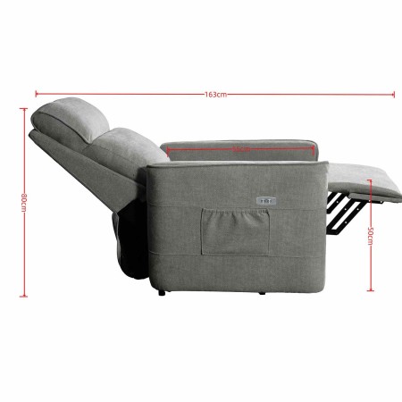 Sillón Relax Eléctrico Power Lift Gris | Comodidad Asistida UKUKHOME