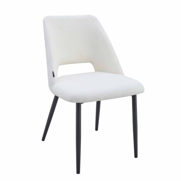 Silla Nanna blanca Black – Diseño moderno y confort - UKUKHOME.com