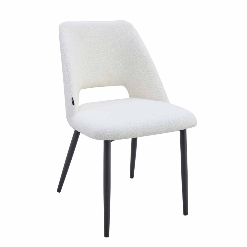Silla Nanna blanca Black – Diseño moderno y confort - UKUKHOME.com