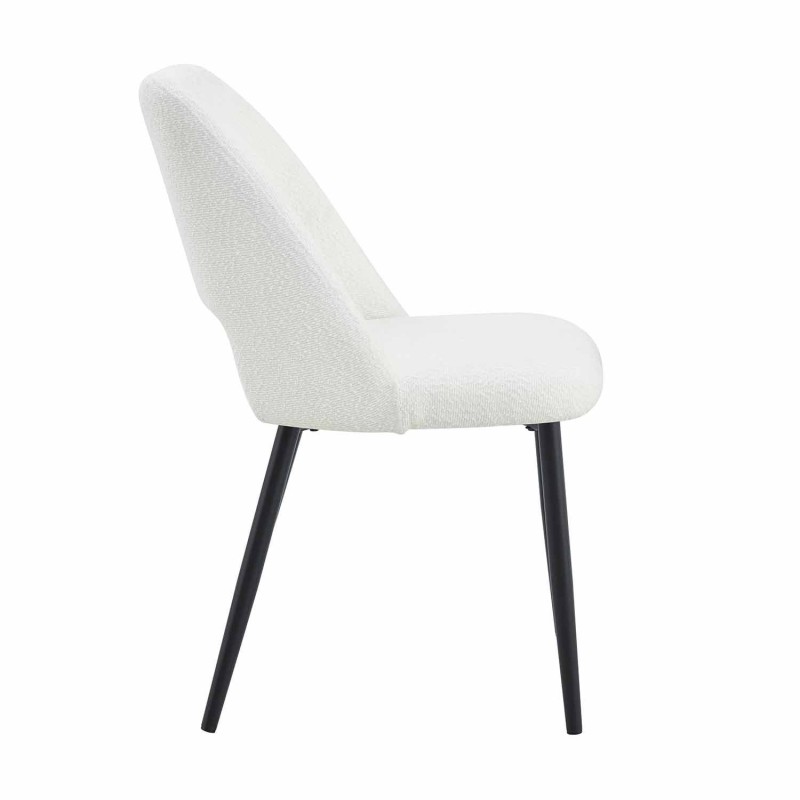 Silla Nanna blanca Black – Diseño moderno y confort - UKUKHOME.com