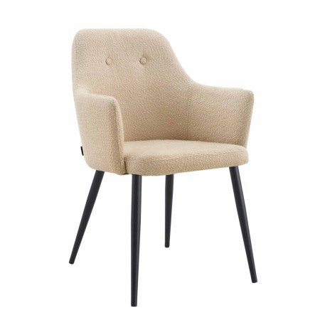 Sillón moderno arena con patas negras – Diseño elegante y cómodo