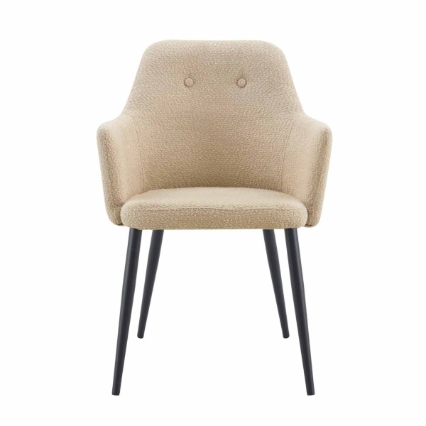 Sillón moderno arena con patas negras – Diseño elegante y cómodo 2