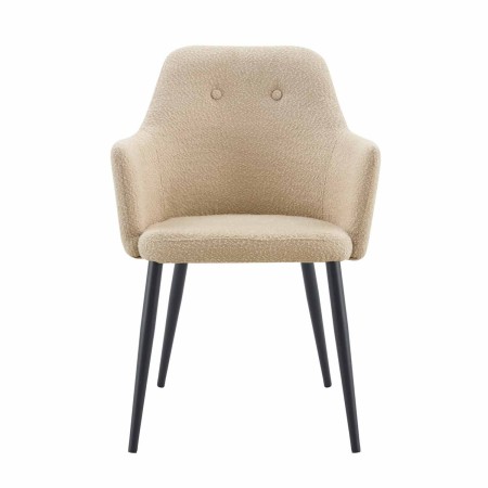 Sillón moderno arena con patas negras – Diseño elegante y cómodo