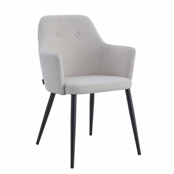 Sillón moderno gris con patas negras – Diseño elegante y cómodo