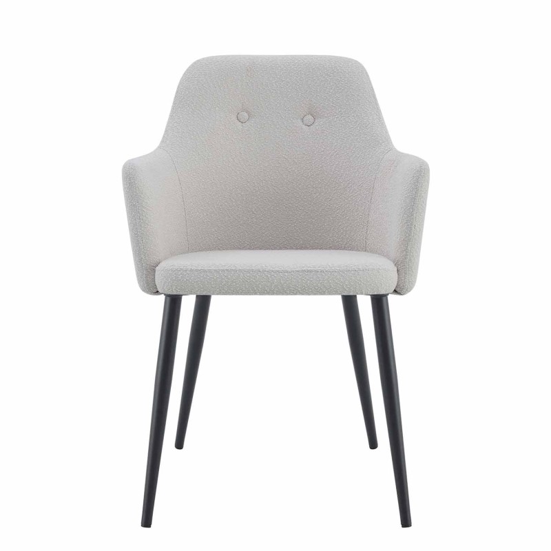 Sillón moderno gris con patas negras – Diseño elegante y cómodo