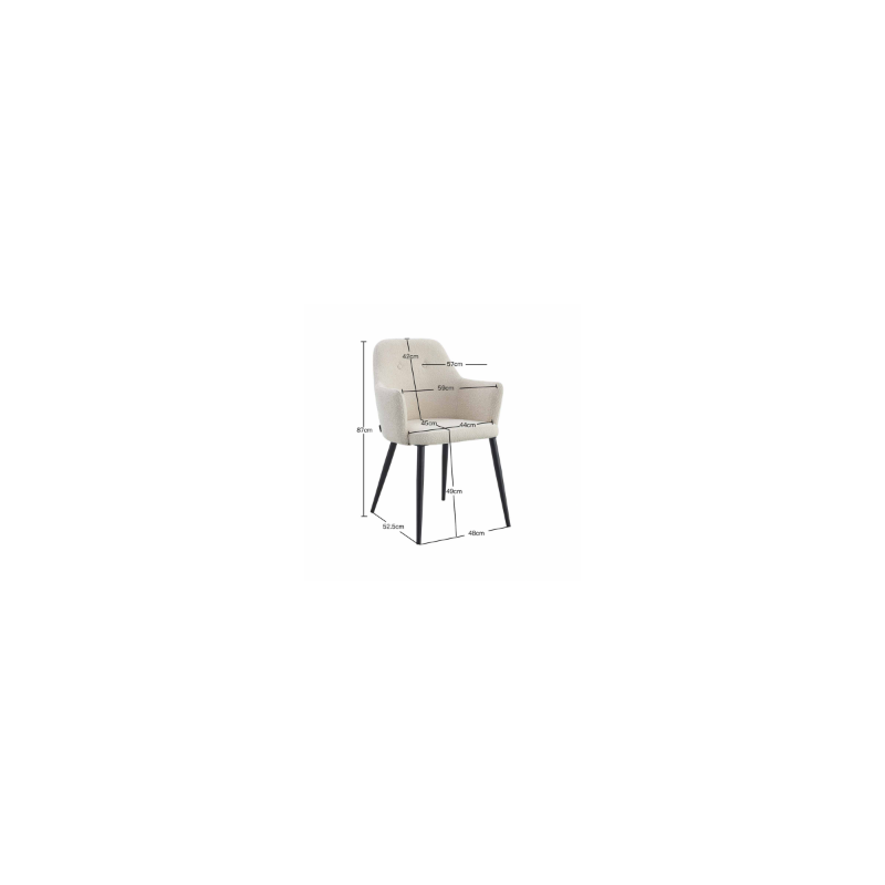 Sillón moderno gris con patas negras – Diseño elegante y cómodo