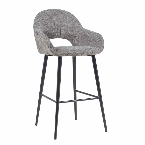 Taburete Altair Gris - Diseño Moderno - Patas Negras - UKUKHOME.com