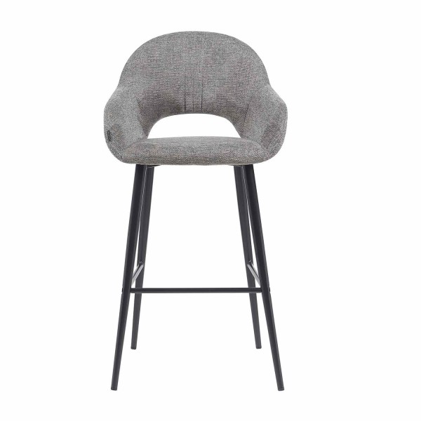 Taburete Altair Gris - Diseño Moderno - Patas Negras - UKUKHOME.com 2