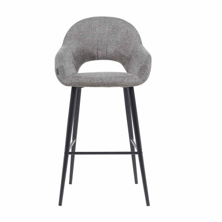 Taburete Altair Gris - Diseño Moderno - Patas Negras - UKUKHOME.com