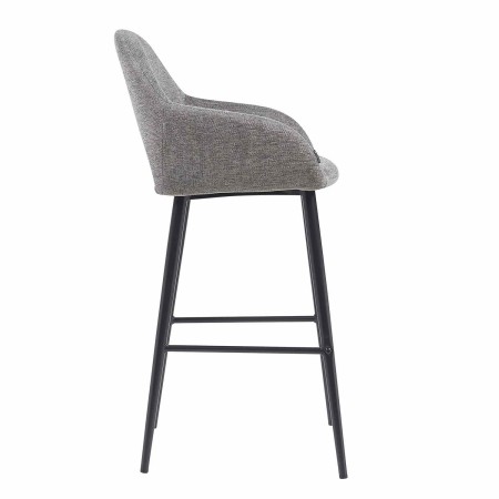 Taburete Altair Gris - Diseño Moderno - Patas Negras - UKUKHOME.com