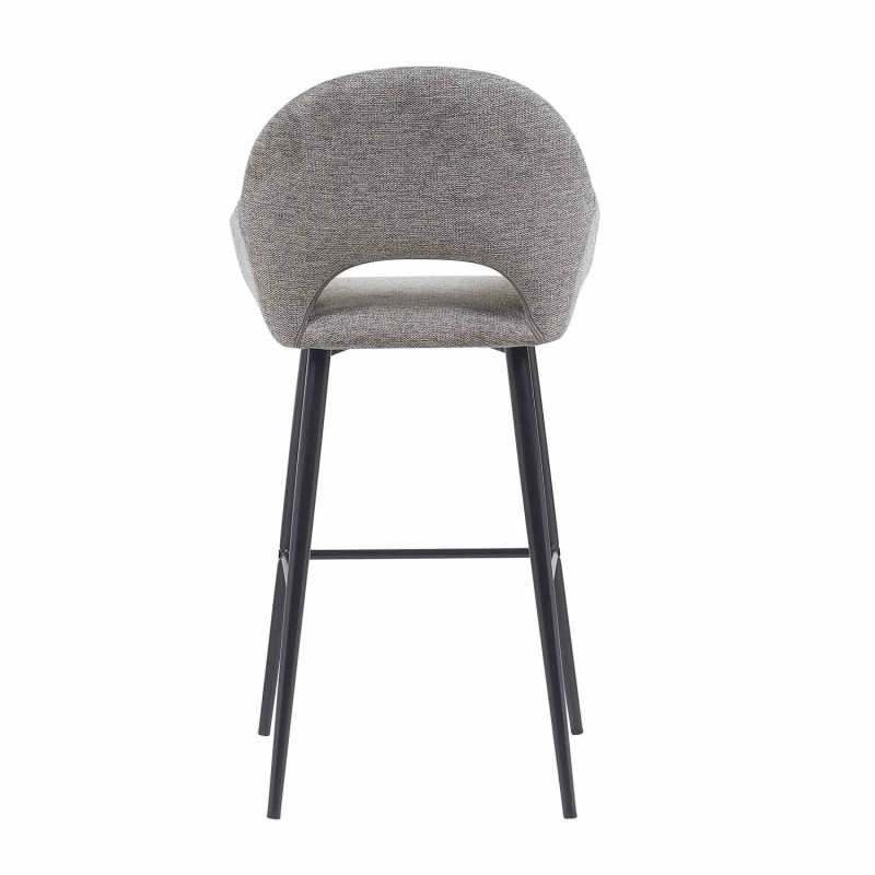Taburete Altair Gris - Diseño Moderno - Patas Negras - UKUKHOME.com