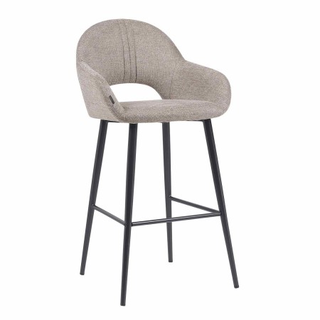 Taburete Altair Gris - Diseño Moderno - Patas Negras - UKUKHOME.com