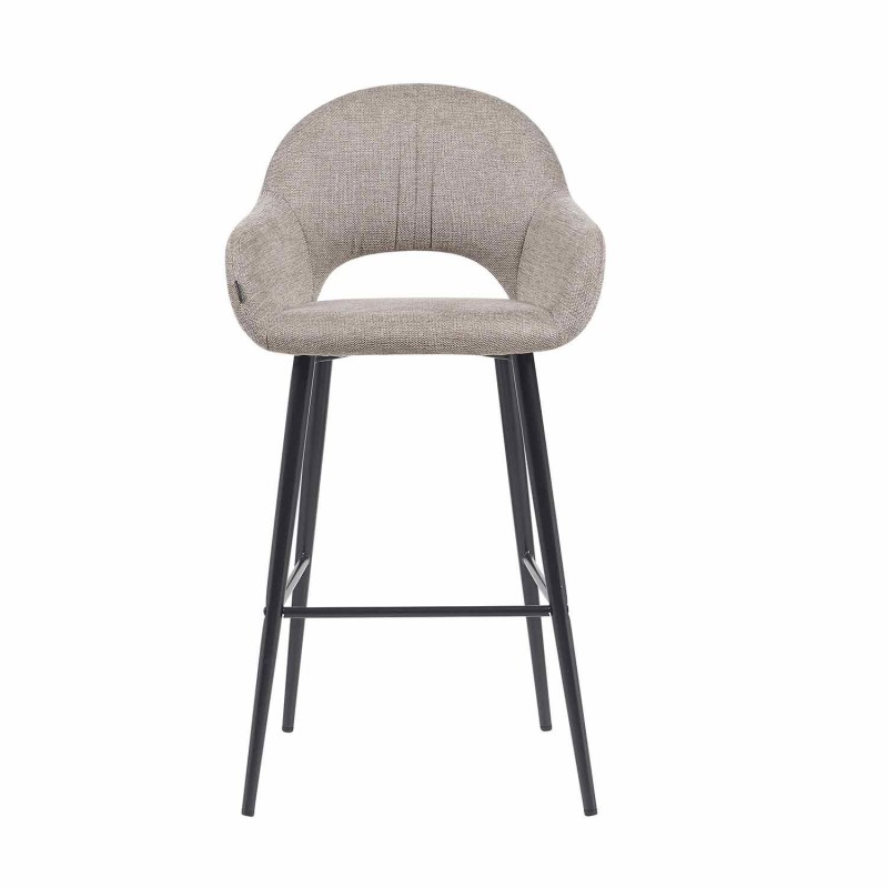 Taburete Altair Gris - Diseño Moderno - Patas Negras - UKUKHOME.com