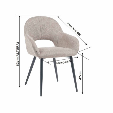 Silla Altair Gris - Diseño Moderno - Patas Negras - UKUKHOME.com