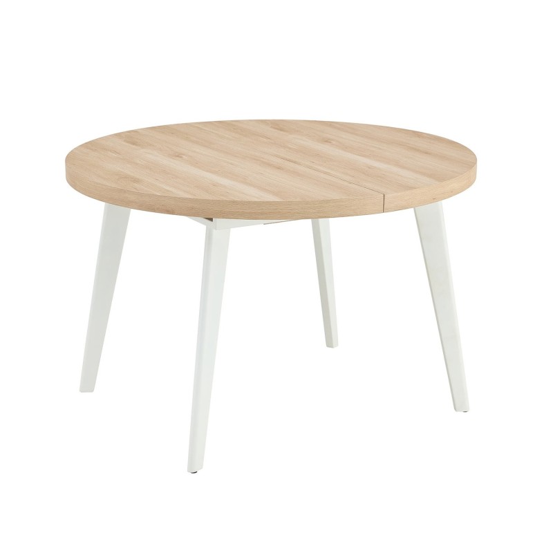 Mesa de comedor redonda extensible Luna madera | Ukukhome