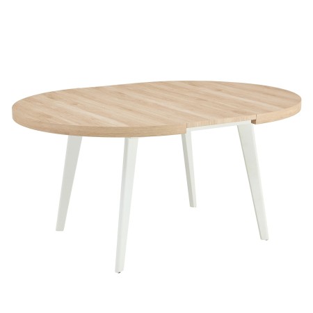 Mesa de comedor redonda extensible Luna madera | Ukukhome