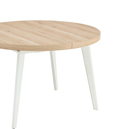 Mesa de comedor redonda extensible Luna madera | Ukukhome