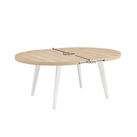 Mesa de comedor redonda extensible Luna madera | Ukukhome