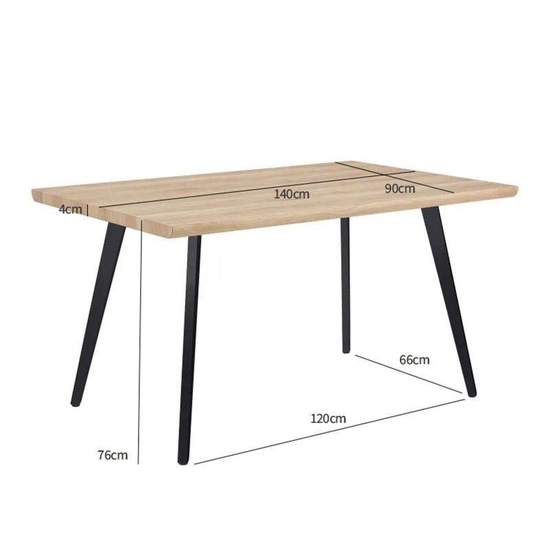 Mesa de comedor rectangular Terra madera | Ukukhome
