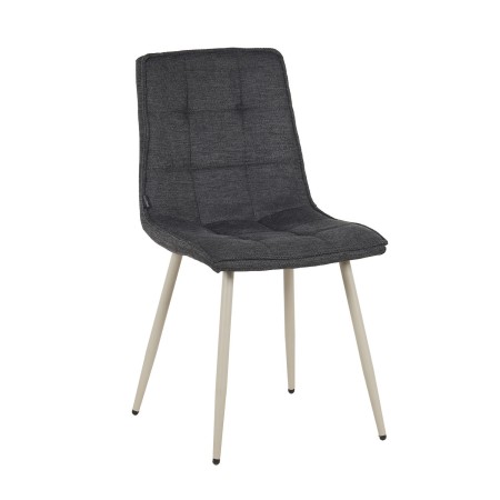 Silla Louise Gris Marengo Pata Beige - Silla tapizada de diseño moderno – UKUKHOME.COM
