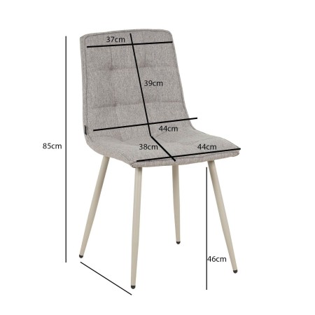Silla Louise Gris Oscuro Pata Beige - Silla tapizada de diseño moderno – UKUKHOME.COM