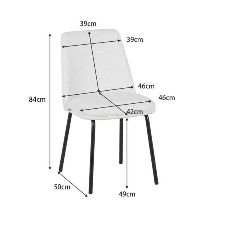 Silla Miren Arena Pata Negra - Silla tapizada de diseño moderno – UKUKHOME.COM