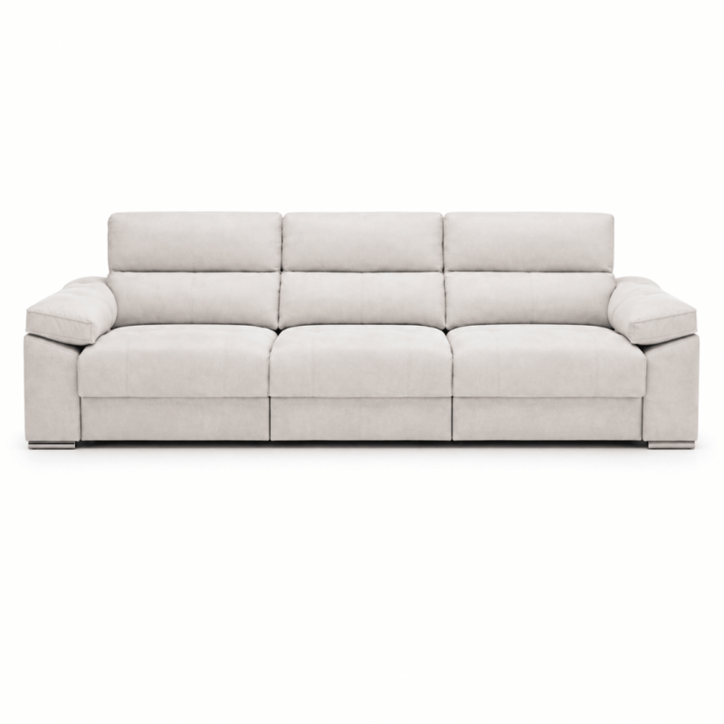 SOFÁ STELLA 3,5 PLAZAS AS90 C/B DESLIZANTE ELECTRICO + CHAISELONGUE 80
