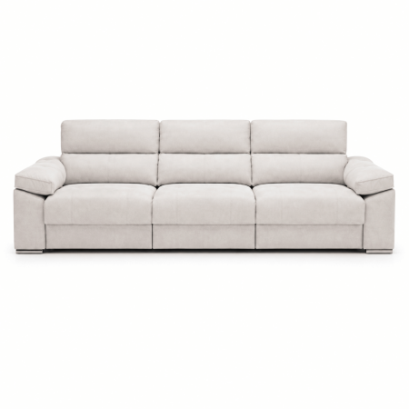 SOFÁ STELLA 3,5 PLAZAS AS90 C/B DESLIZANTE ELECTRICO + CHAISELONGUE 80